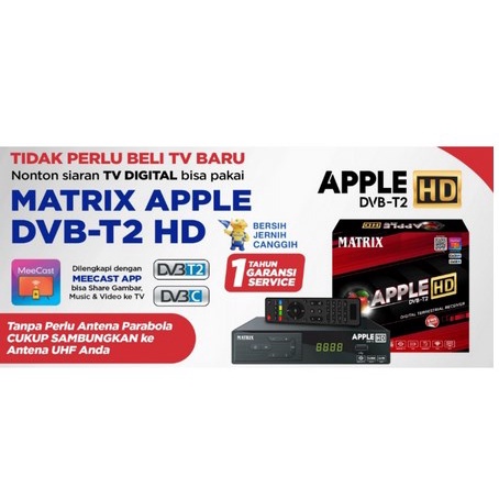 Set Topbox Tv Digital Matrix DVB T2 EWS Apple HD set topbox tv digital untuk tv tabung / set topbox tv analog ke digital / stb tv digital murah / set box tv digital murah / set box tv digital / set top box tv Bisa Youtube garansi resmi