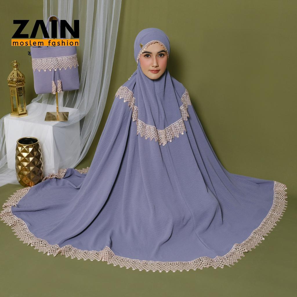 ZAIN - Mukena Dewasa Shanum 3in1 Crinkle Airplow Premium Jumbo Mewah