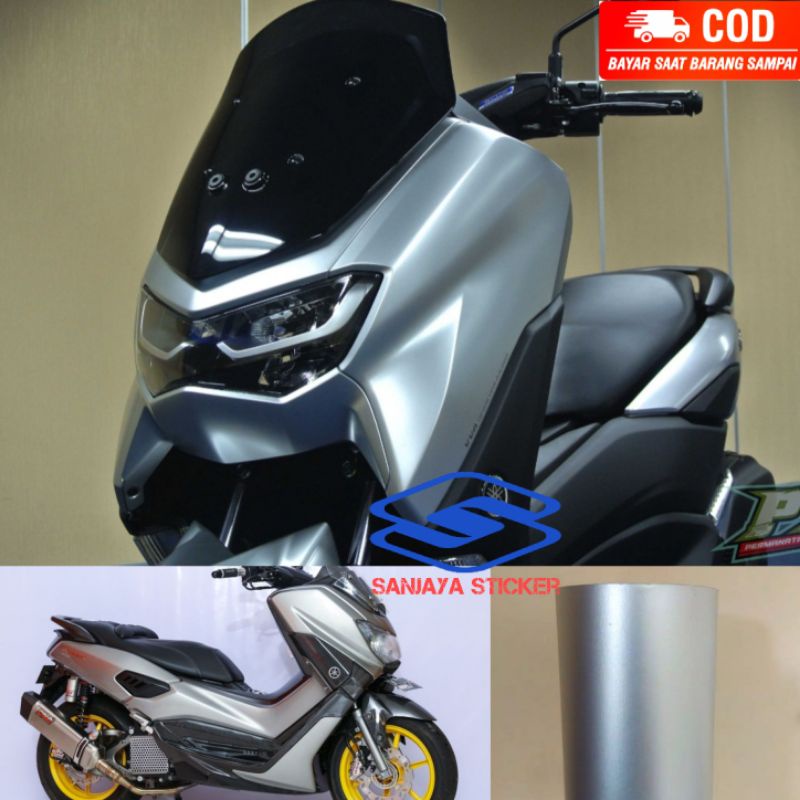 Stiker skotlet motor silver matte chrome Skotlet motor silver doff premium