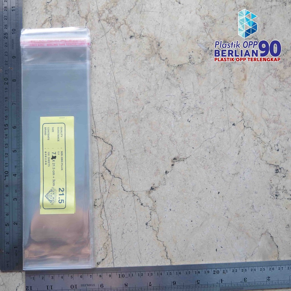 

7X21,5 CM PLASTIK OPP (SEAL/LEM) TEBAL 20 MIC ASLI / PLASTIK KEMASAN