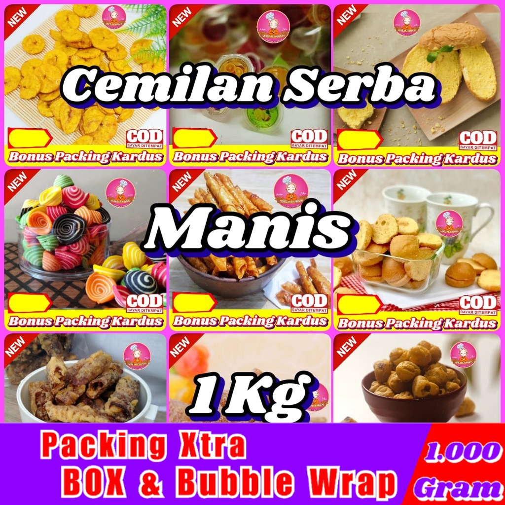 

[1Kg] Serba Manis / Aneka Makanan Ringan - Hufaida Snack cemilan camilan Snack Kiloan