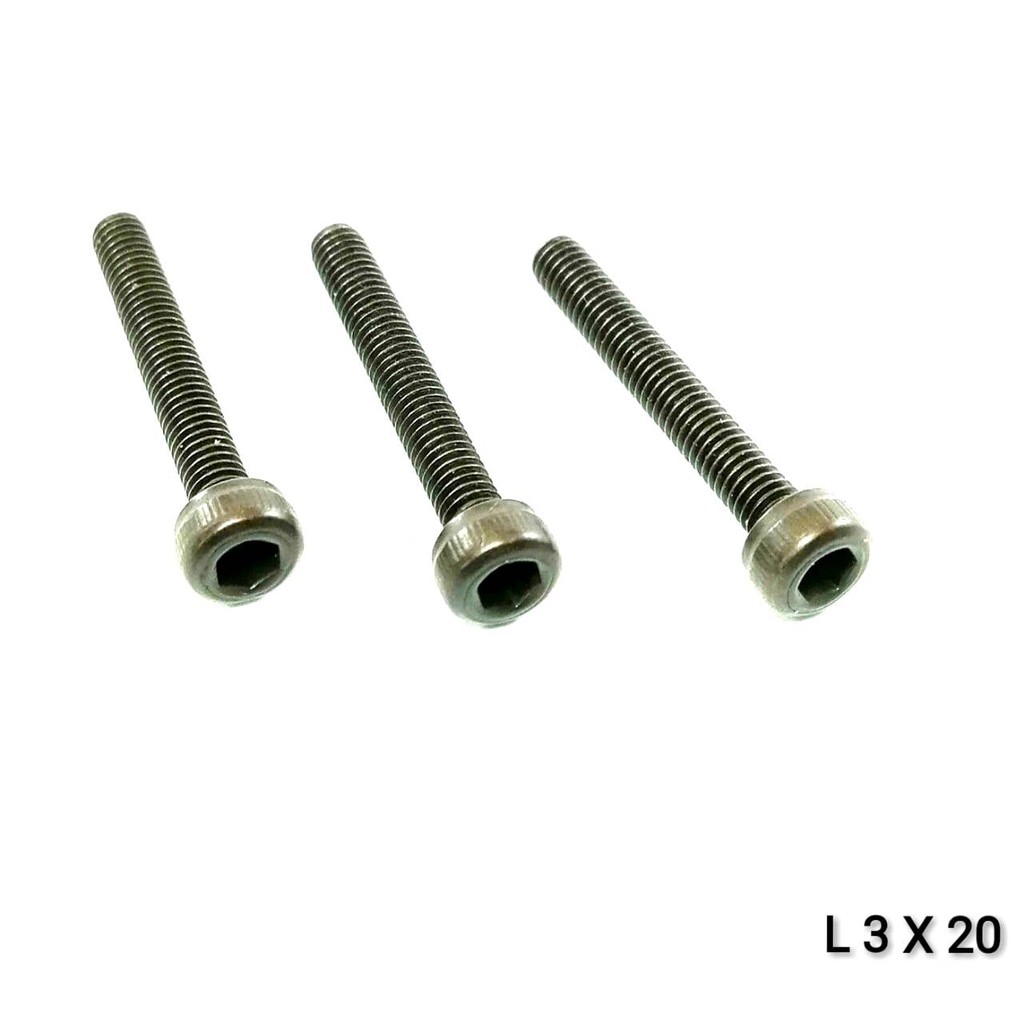 BAUT L M3x20 HITAM