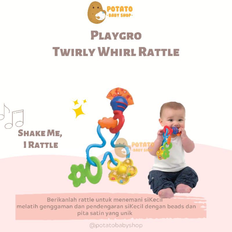 Playgro Twirly Whirl Rattle / Mainan Bayi