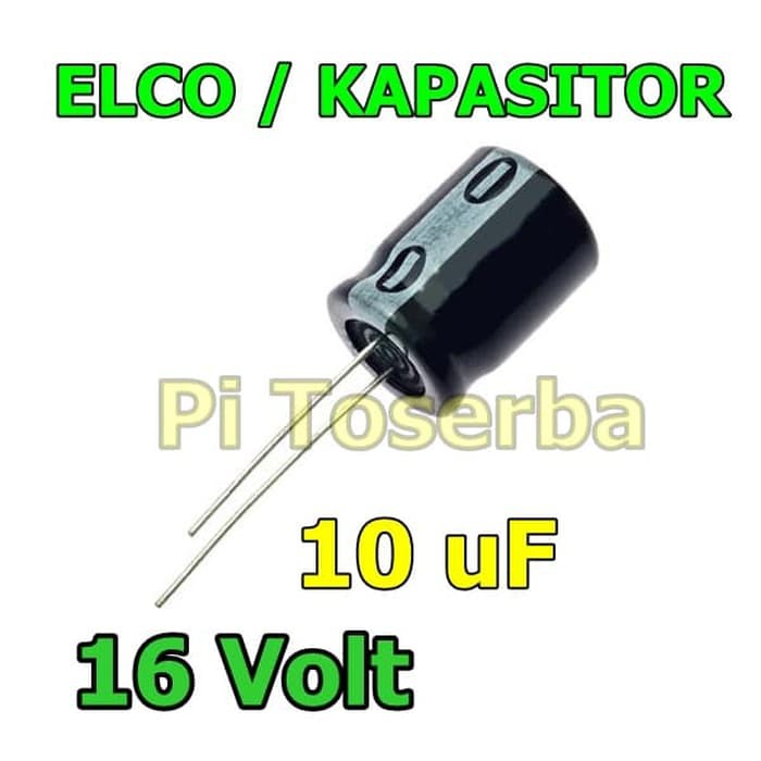 Kapasitor Elektrolit Elco elko 10uF 16V 10 uf 10UF 16volt 16 volt