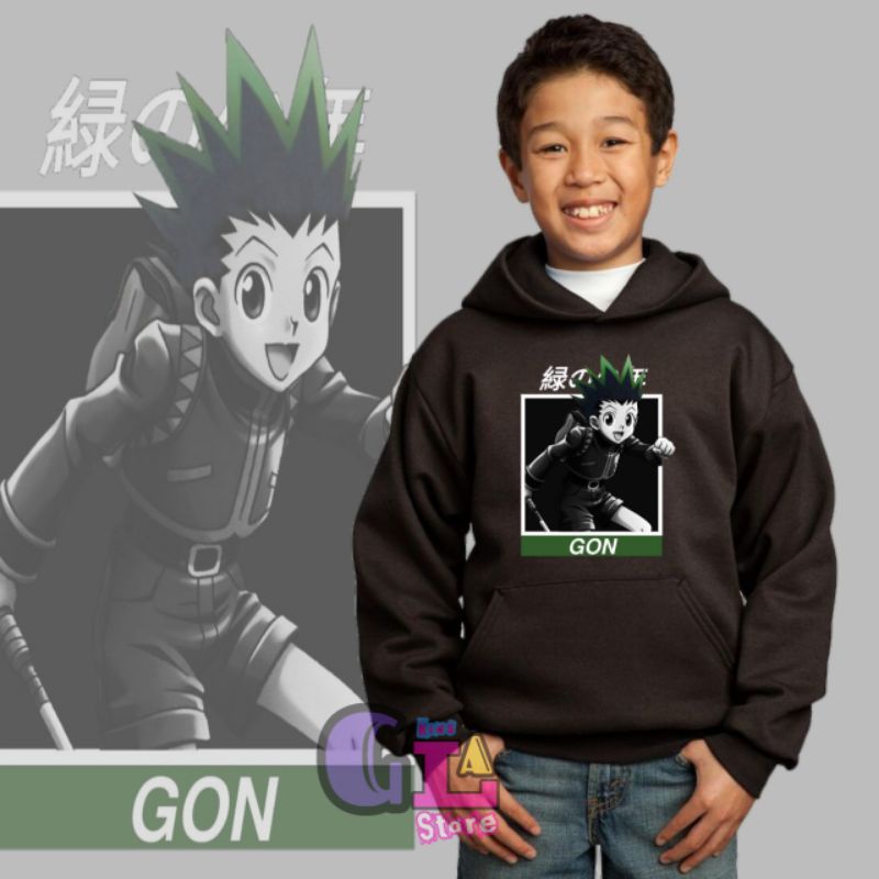 jaket hoodie anak laki-laki anime hunter x hunter GON/hoodie anime hunter x hunter