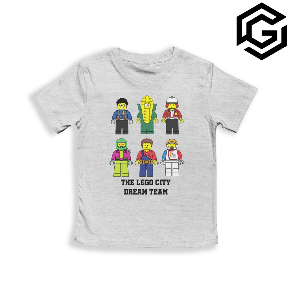 Kaos Distro Anak Laki-Laki Dan perempuan 1-10 Tahun Unisex Motif Lego City