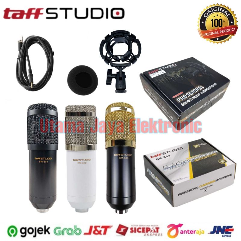 Microphone Condenser BM800 Mic Mikrofon Smule Original Hitam