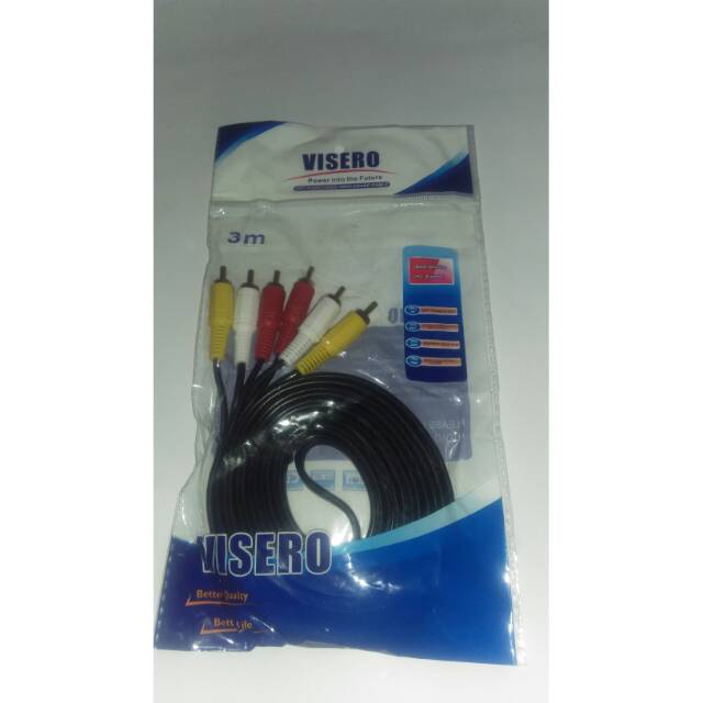Kabel RCA 3-3 ( 3meter ) / Kabel Audio Video/ Kabel Merah Kuning Biru/ Kabel Audio