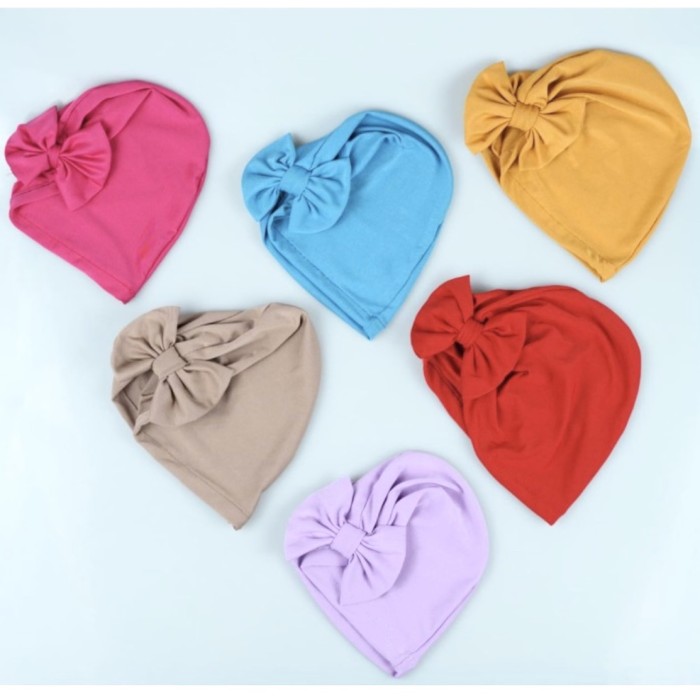 TokoPapin Turban Bayi Turban Pita Bayi polos lucu Bando Bandana Bayi korea