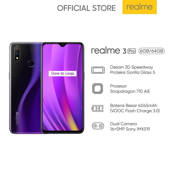 Realme 3 Pro - [6GB/64GB] - Garansi Resmi 1 Tahun