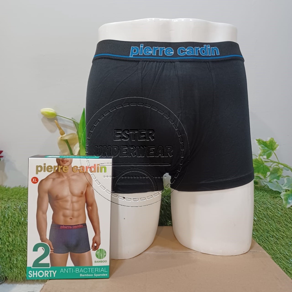 Pierre Cardin Boxer Pria Bahan Bamboo Spandex PC 698 Isi-2Pcs/pack