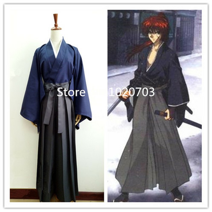 【QTakasi】Ready YUKATA HAKAMA SAMURAI X KENSHIN KOSTUM COSPLAY JEPANG ANIME