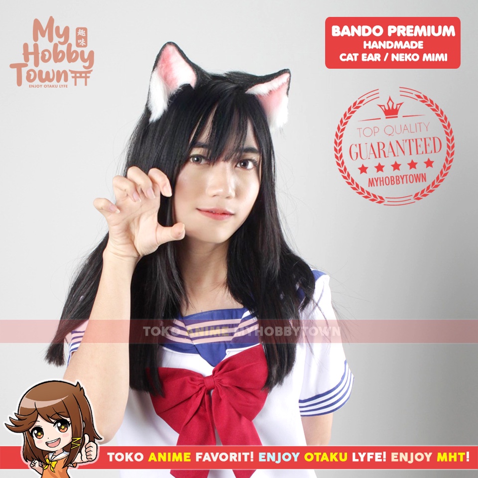 Bando Kuping Kucing Anjing Rubah Rakun Neko Mimi Fox Dog Raccoon Hairband Premium Furry Cosplay Raphtalia