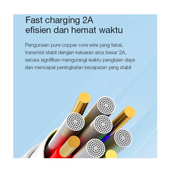 Kabel Charger Powerbank Robot RBM100s Micro USB 100cm Samsung Oppo Vivo