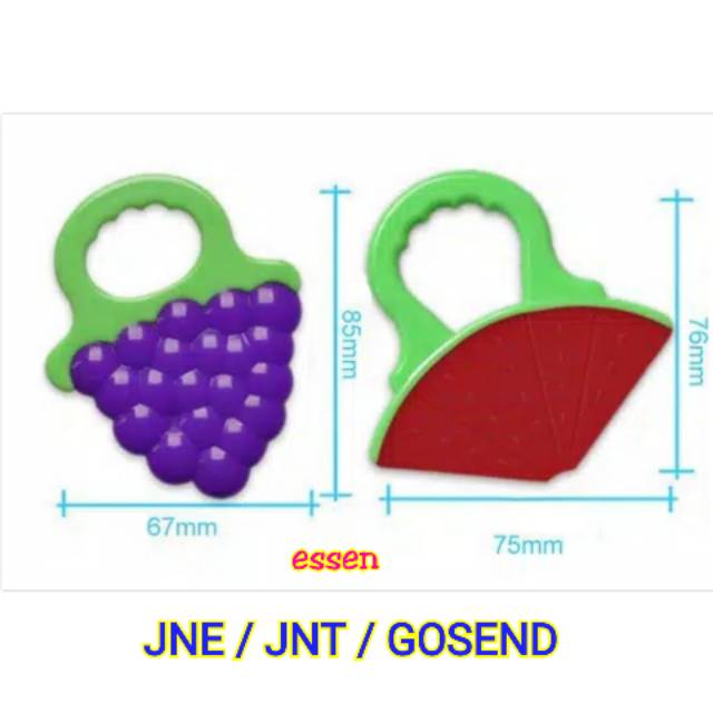 TEETHER GENGGAM Fruit Shape Gigitan Bayi Silicone Silikon Mainan Bayi