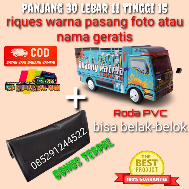 mainan anak | miniatur truk oleng | mobil remot control / RC | bonus terpal | terlaris | termurah