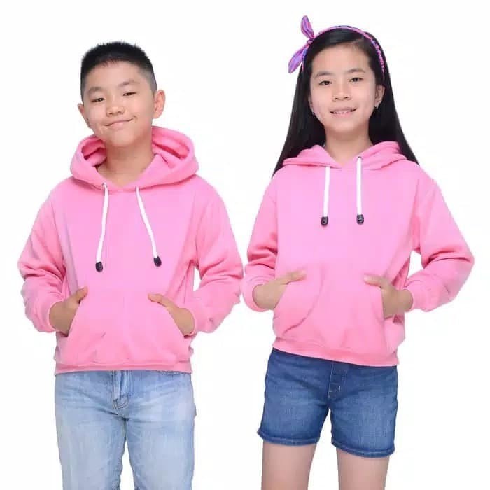 GRATIS NAMA Kaos Jaket Sweater Kupluk Anak Anak Cewek Cowok Tanpa Sleting