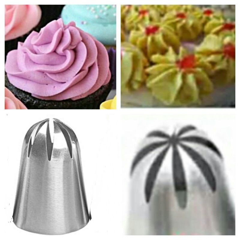 spuit bintang jumbo hiasan cupcake spuit mawar besar spuit kue kering sagu keju sus semprit bunga