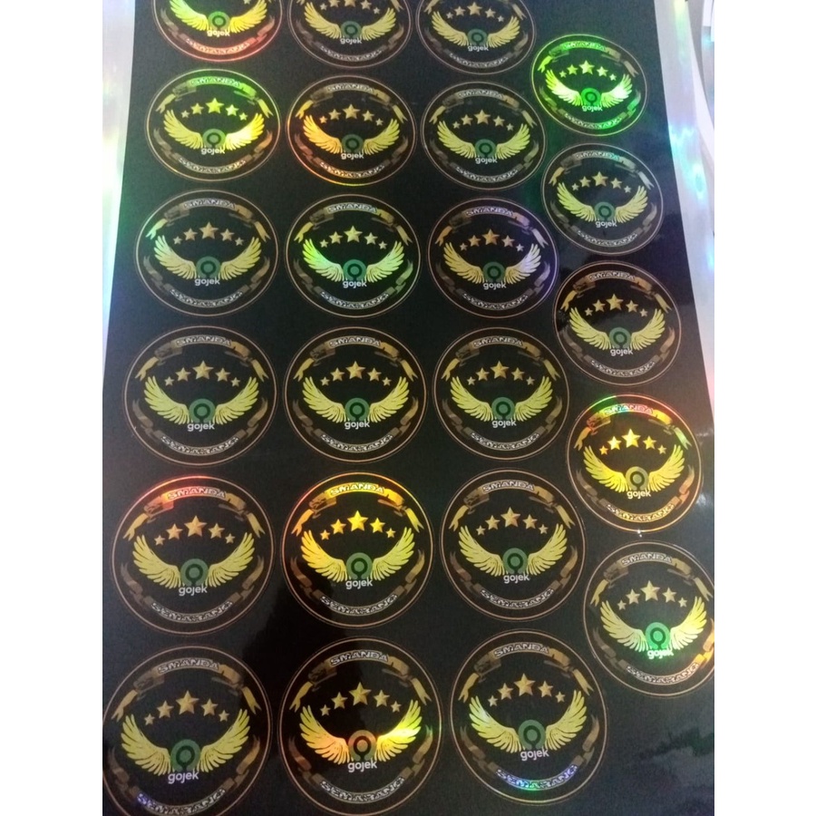 

Cetak stiker Hologram Metalik Silver Gold / Sticker Hologram / Stiker Hologram Original