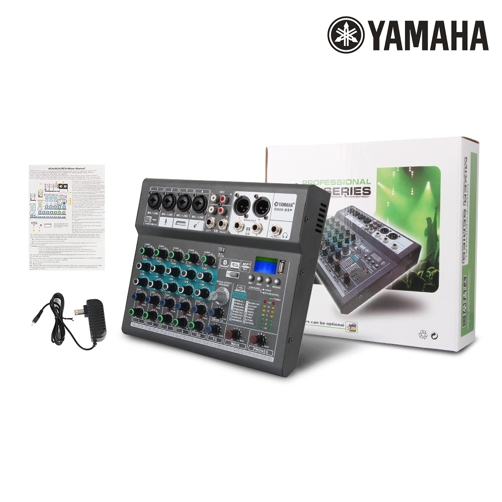 Mixer Audio Profesional DX06-DSP DSP16 bawaan Mendukung mode EQ fungsi perekaman Bluetooth/USB/PC/MP3 Peralatan Audio Profesional
