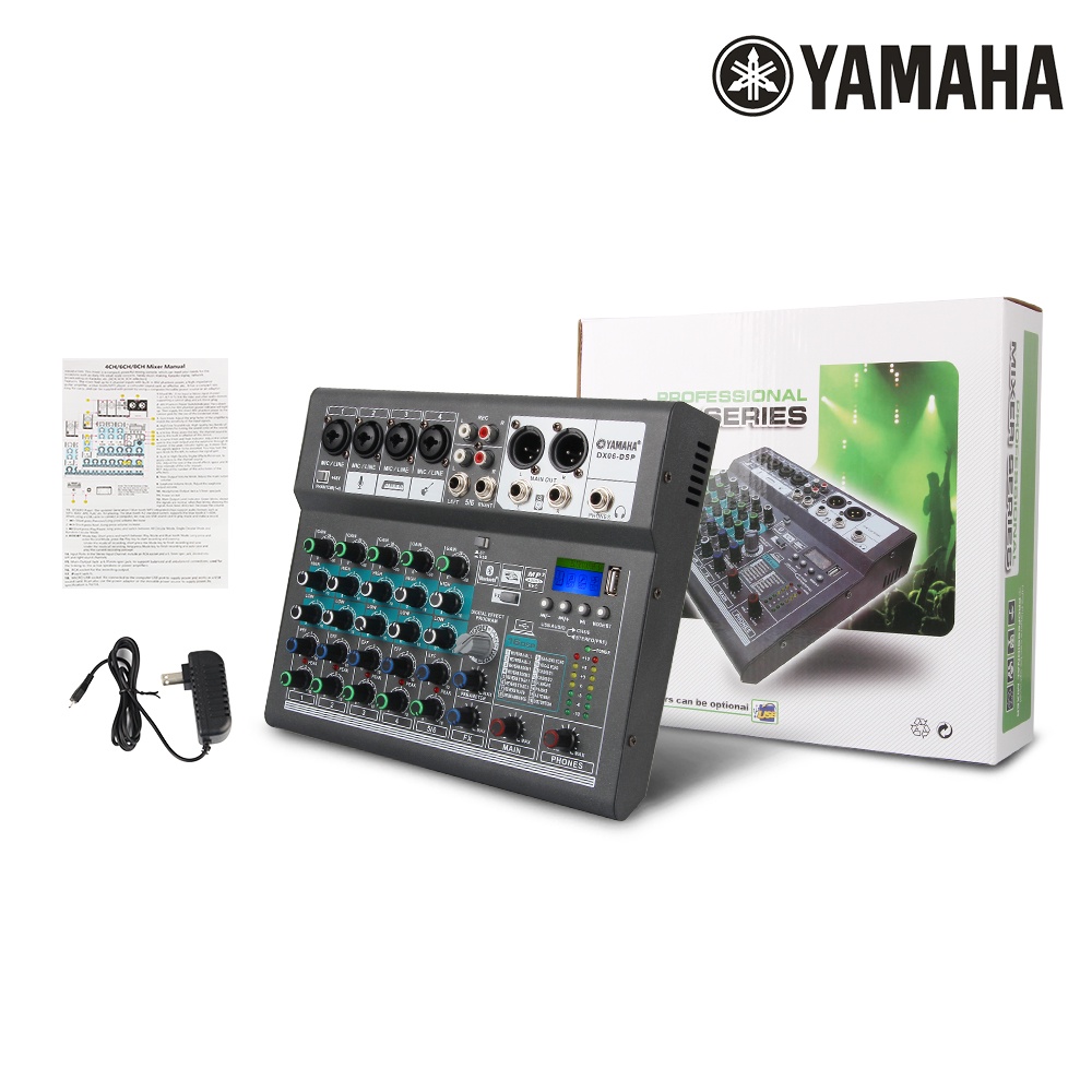 Mixer Audio Profesional DX06-DSP DSP16 bawaan Mendukung mode EQ fungsi perekaman Bluetooth/USB/PC/MP3 Peralatan Audio Profesional