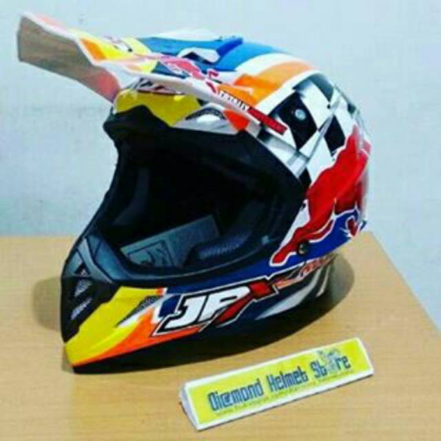 Helm cross JPX CROSS Redbull Pearl White