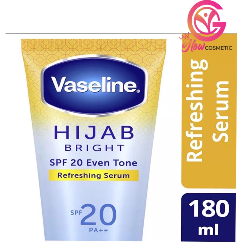 VASELINE HIJAB BRIGHT  SPF 20++ EVEN TONE REFRESHING SERUM 180ML