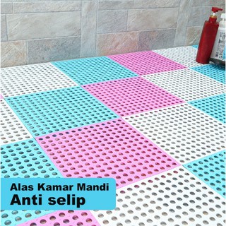 Karpet Lantai Kamar Mandi POLKADOT PVC Karpet Anti Licin Dapur Mat Non-slip 30x30 PREMIUM