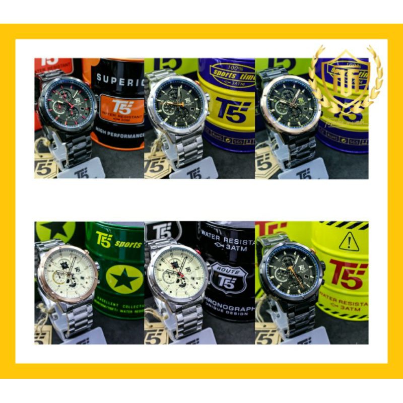 Jam tangan pria sport T5 H3588G original include box+paper bag