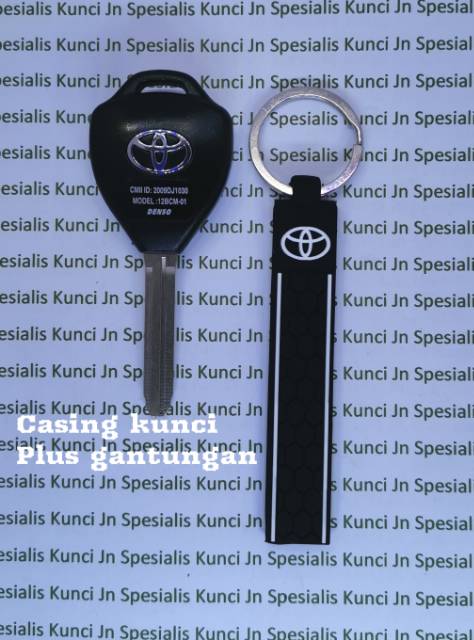 Casing kunci plus gantungan toyota 3 tombol innova fortuner yaris Vios