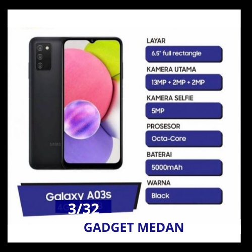HP Samsung Galaxy A03S RAM 3/32 GB Garansi Resmi 1 Tahun- GADGET MEDAN