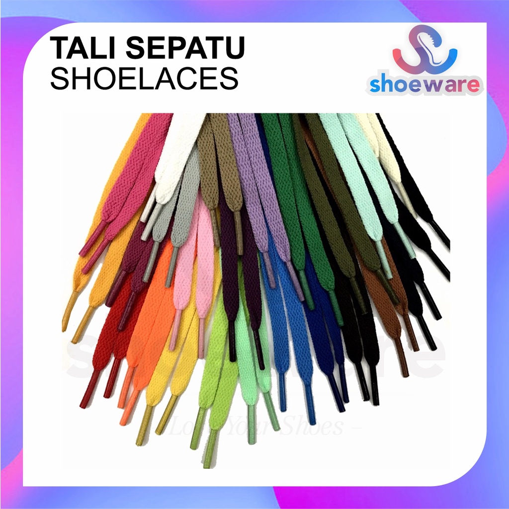 Tali sepatu /shoe laces sneakers gepeng pipih SEPASANG