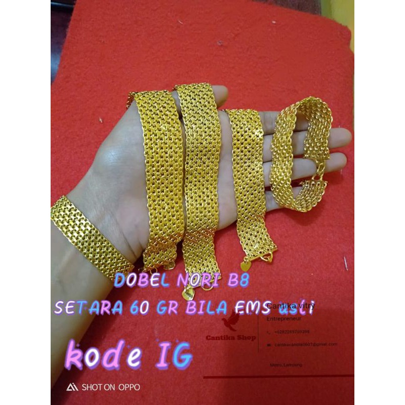 2 pcs GELANG+CINCIN LAPIS EMAS 24K  dobel medan lapis emas 24k