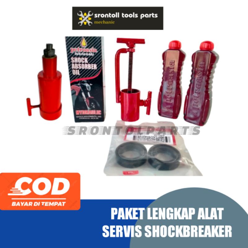 PAKET LENGKAP alat service shockbreaker depan treker  shock shockbreaker depan motor treker seal sho