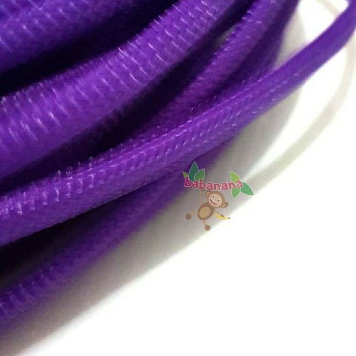 Pembungkus Kabel 16 mm Ungu Cable Sleeve braided nylon