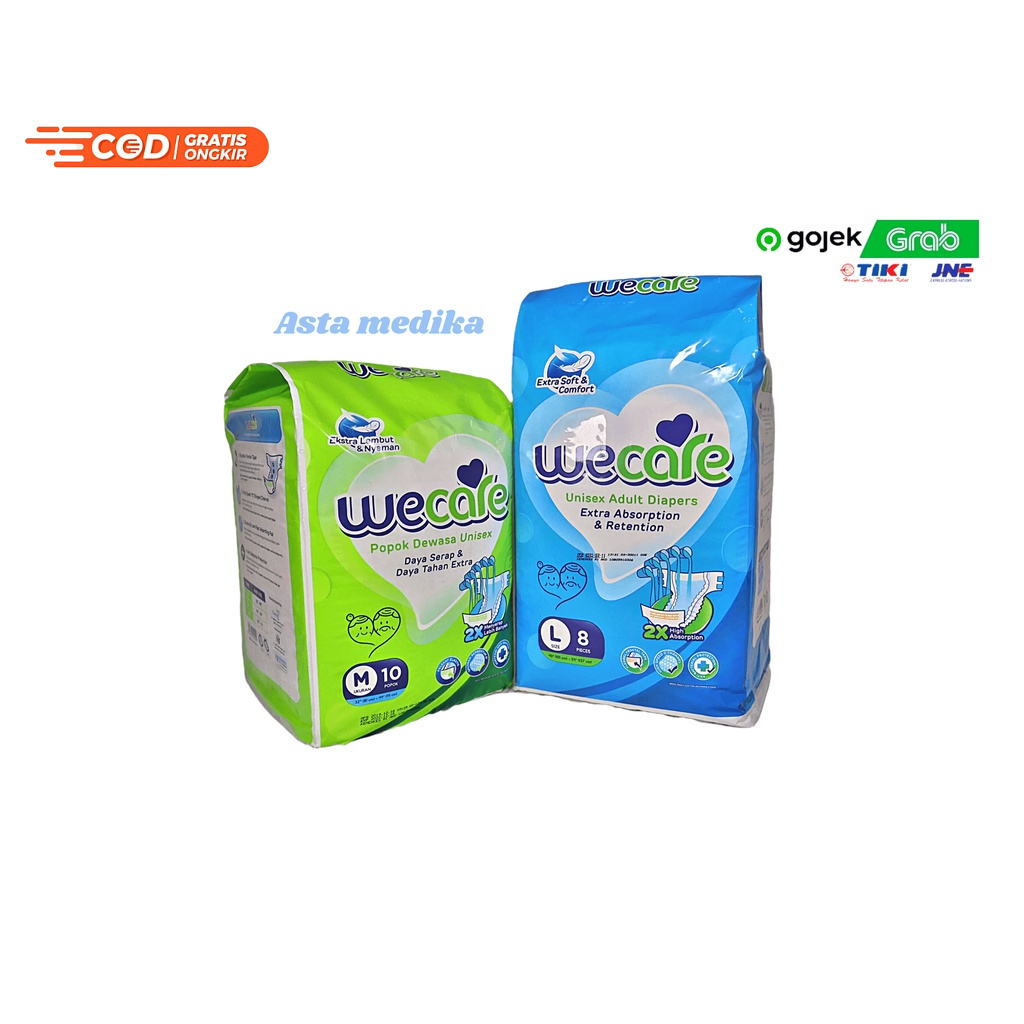 Popok Dewasa Wecare M10  L8  XL8 Unisex WeCare Adult Diapers We Care Popok Perekat Dewasa Wecare