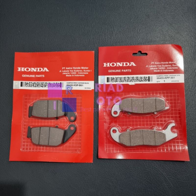 Paket Kampas Rem Depan Belakang Megapro/CBR150R Old/CB150R