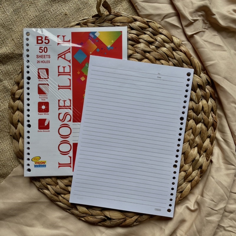 

Loose Leaf Vision B5 / Loose Leaf B5 50 Lembar Garis