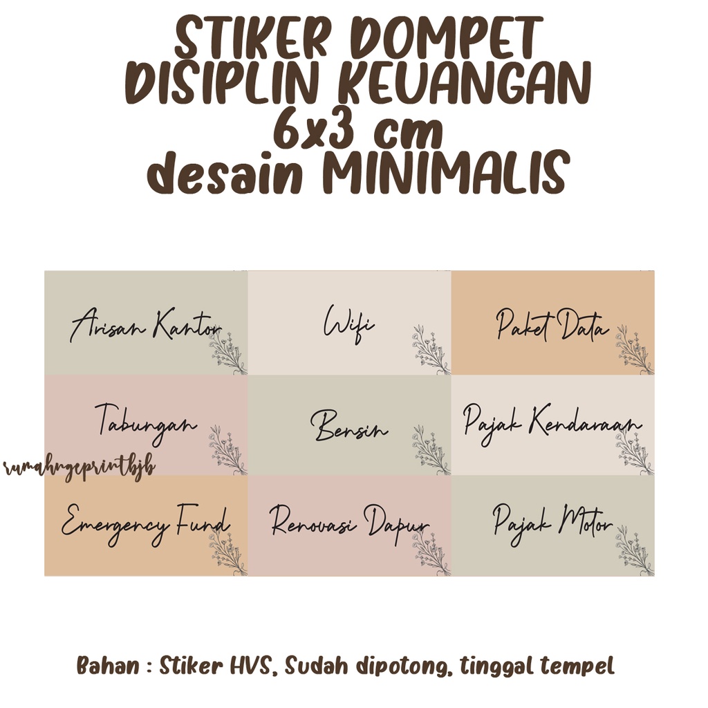 

4# Stiker Dompet Disiplin Keuangan