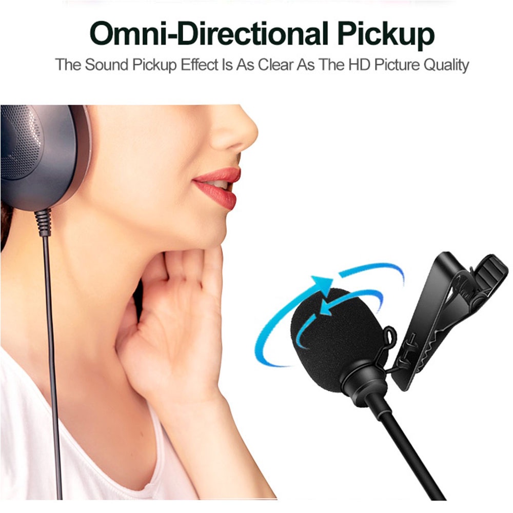 Microphone mic smule dan podcast Clip-on Lightning Plug Kabel 1.5 M Untuk Smartphone