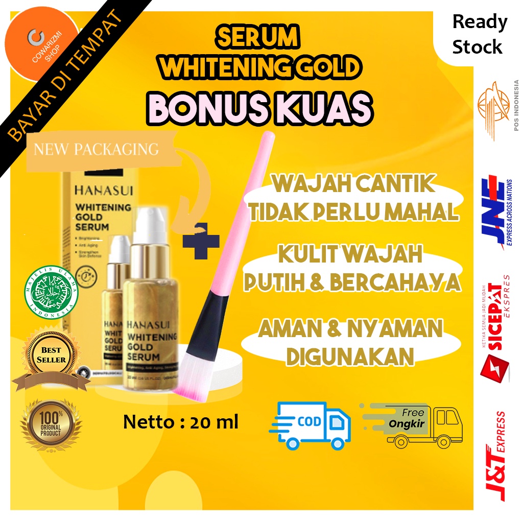 SERUM HANASUI GOLD GLOWING WHITENING PENCERAH WAJAH