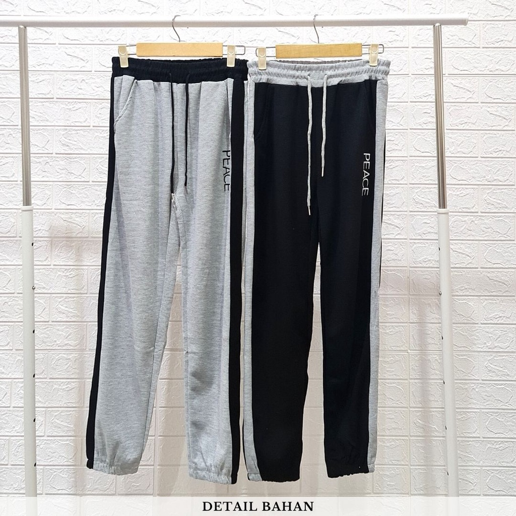 4368 peace sweatpants jogger celana import korea