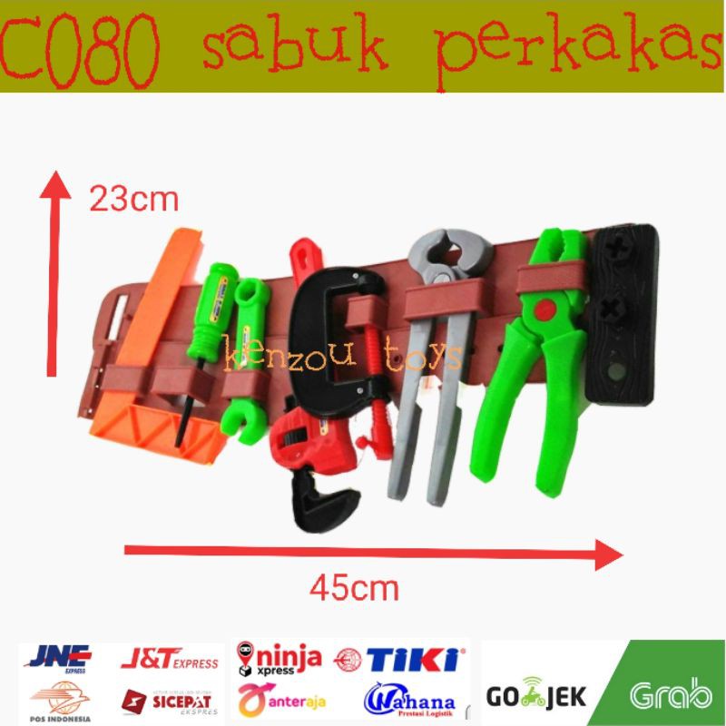 mainan sabuk perkakas plus helem proyek