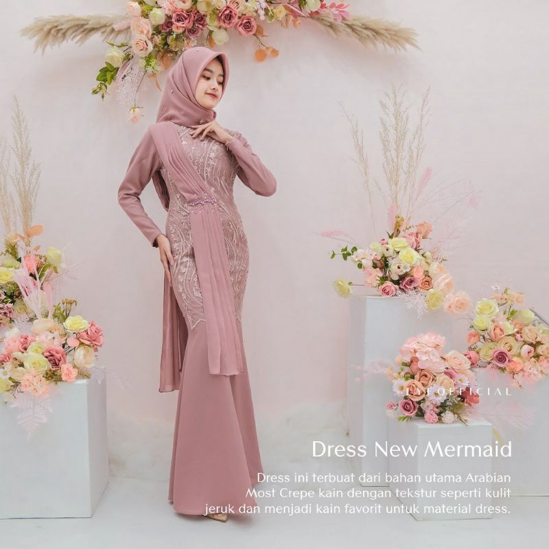 AZALIA DRESS LACE EXCLUSIVE / DRESS PESTA / DRESS MUSLIM / DRESS WANITA / BAJU PESTA / GAUN PESTA  B