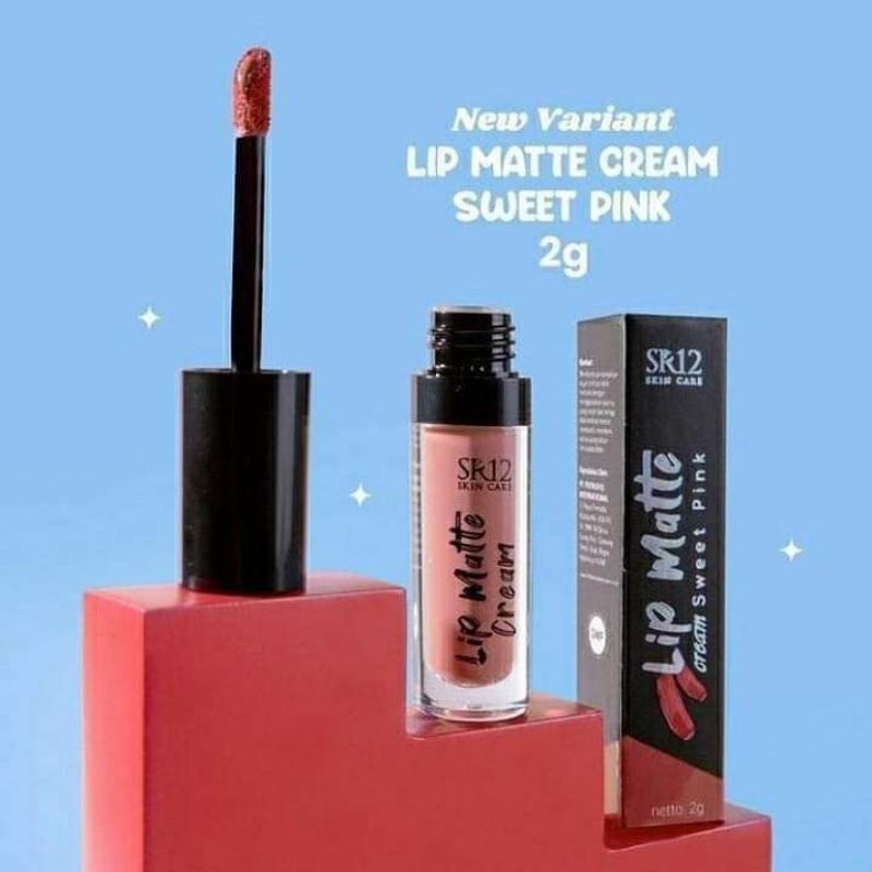 LIP CREAM SWEET PINK SR12/lip cream matte/lip matte/lip cream awet/lip cream tahan lama/lip cream or