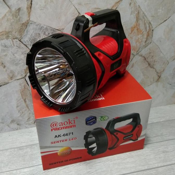 Senter Tangan Aoki Ak-6671/Senter Jumbo 15 Watt/Senter Led Super Jumbo