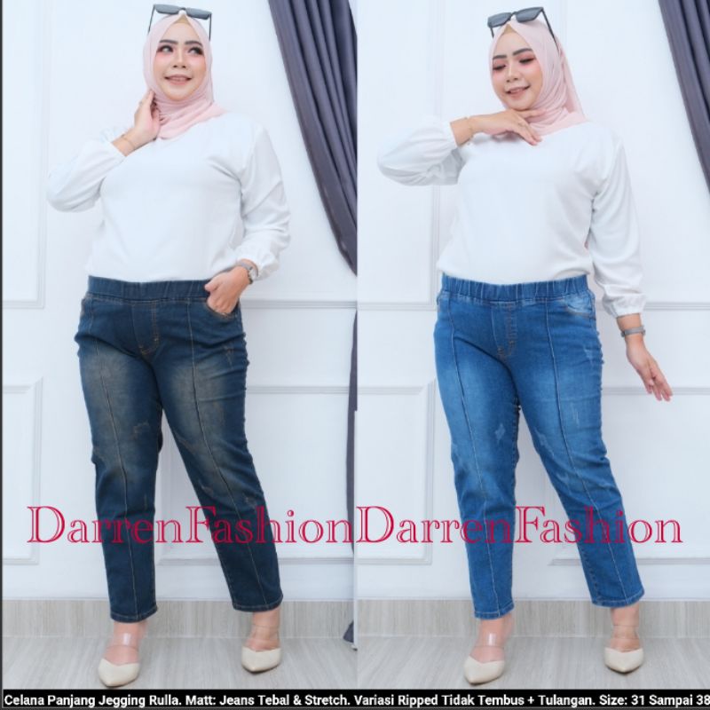 Celana Panjang Jegging Jeans Wanita Rulla