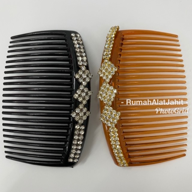 Sirkam Rambut Permata 8 x 5cm Gerigi Kecil dengan 6 model