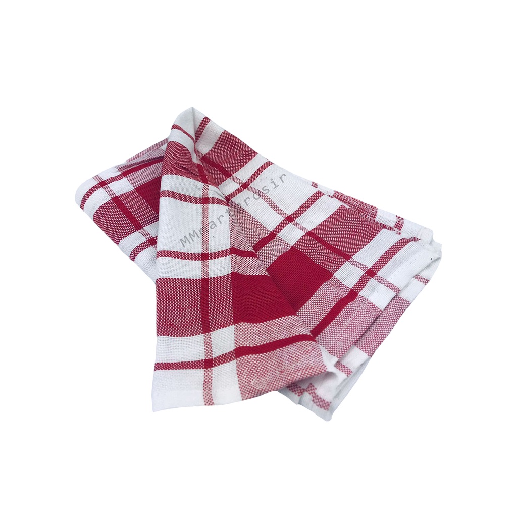 Kain Serbet / Kain Lap Motif Kotak / Kain Lap Serbet Serbaguna / 1pcs
