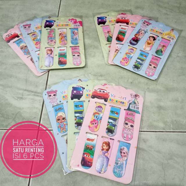 

Sticky Note isi 6pc/ Pembatas Buku Karakter